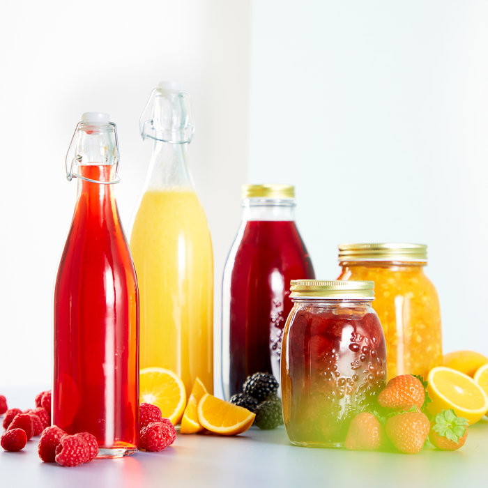 Saftflaske med propp 1 liter